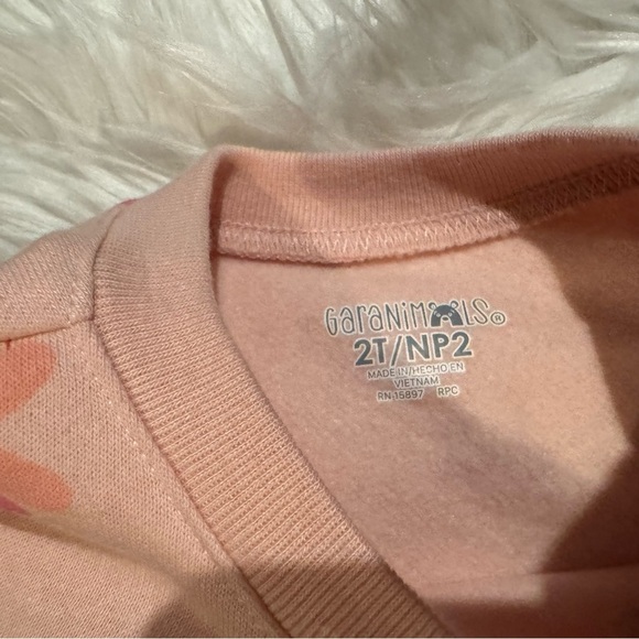 NWT Garanimals Fairy Fleece Sweatshirt & Joggers Set 2T Toddler Girl Pink - Picture 3 of 8